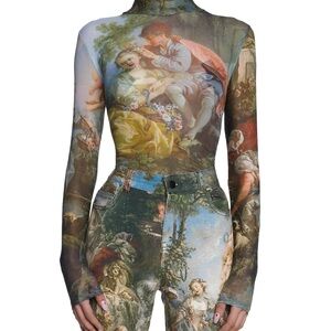 Current Mood Artistic Print Blouse